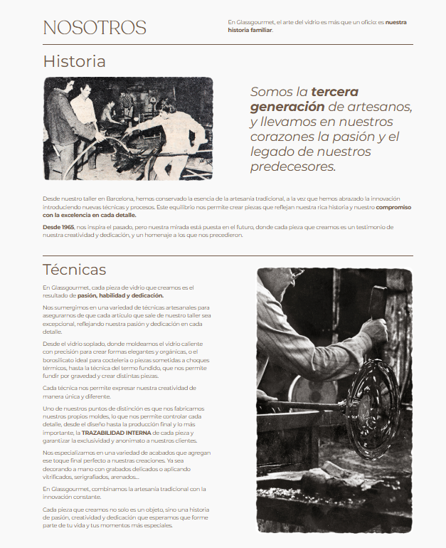 GlassGourmet - diseño web a medida